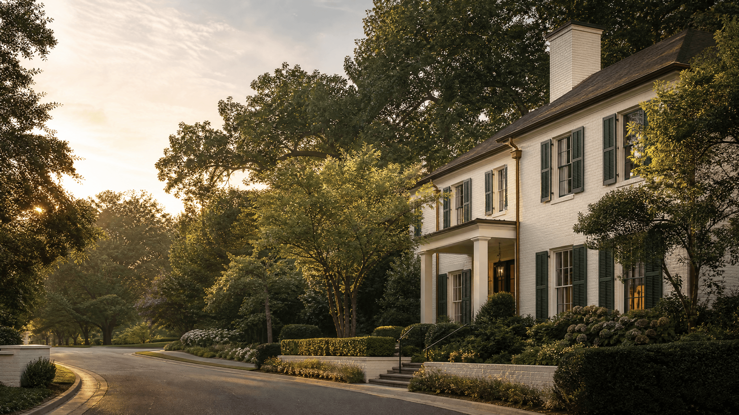 Tree-lined Charlotte home with a welcoming front porch